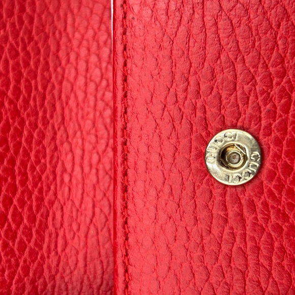 Authentic Gucci Key Case Color Red Women Fashion W 9.5cm H 7cm D 1cm - Picture 2 of 14